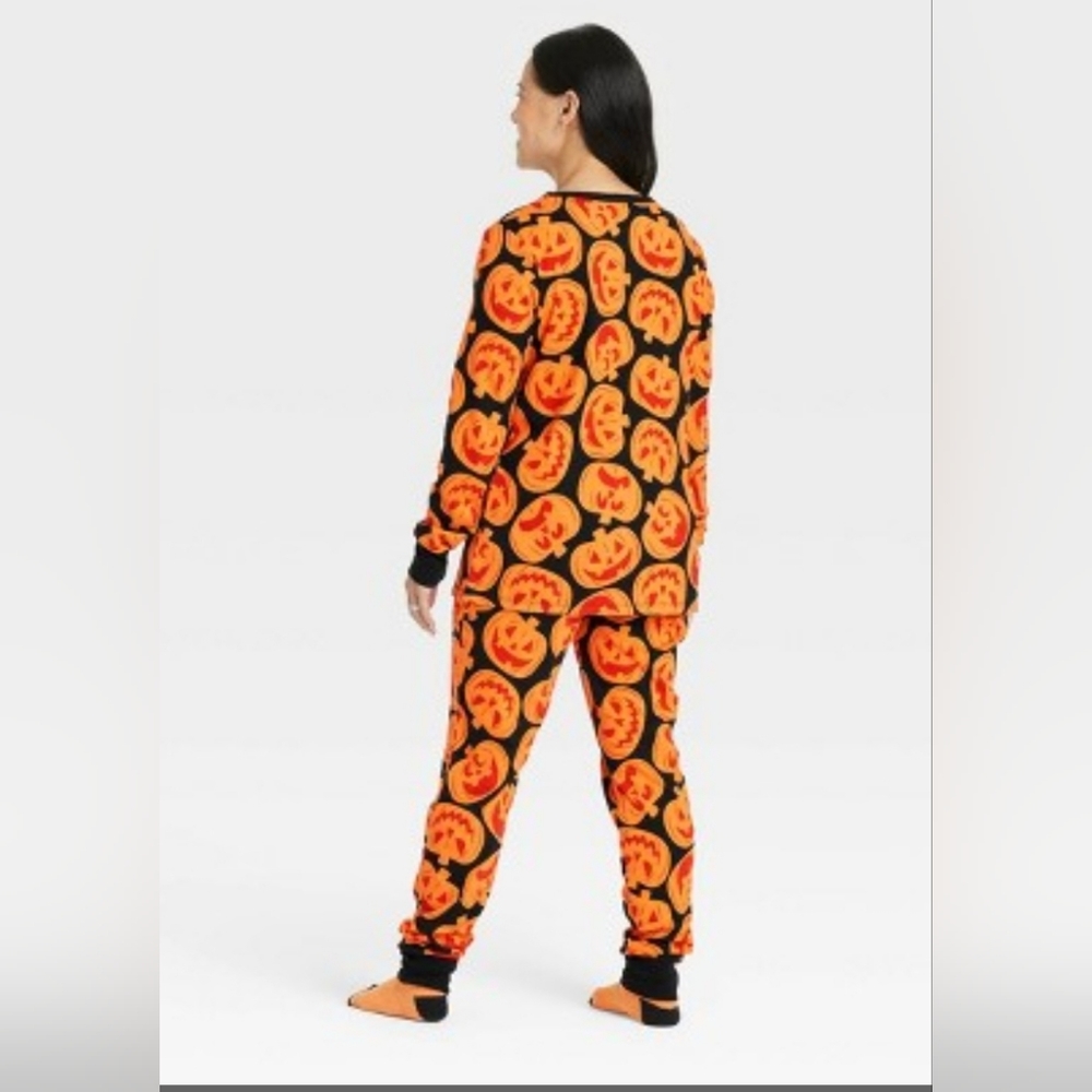 Hyde & Eek Women's Size XL 2 piece Halloween Pajama Set Jack lantern Pumpkin NWT
